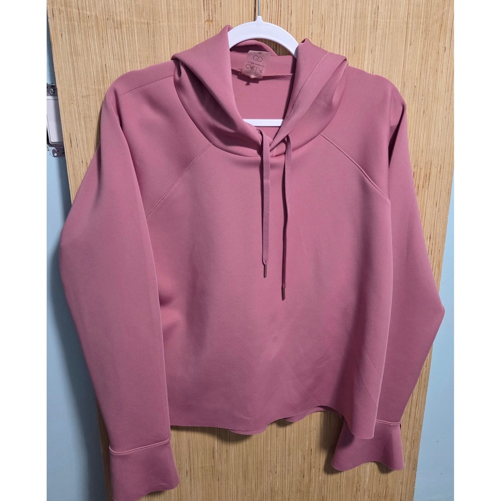 CALIA by Carrie Underwood Womens Scuba Hoodie Pink Pullover Sweatshirt XL